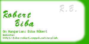 robert biba business card